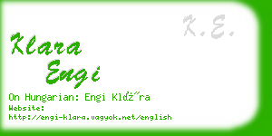 klara engi business card